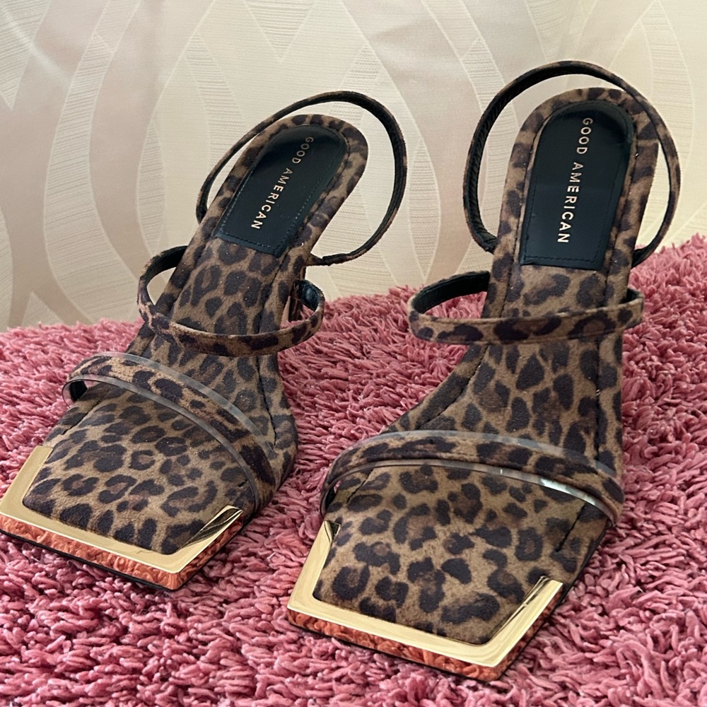 Good American Leopard Print Women's Shoes